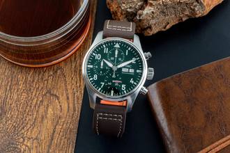Thumbnail von IWC Fliegeruhr Chronograph Pilot Chronograph Green Stahl Automatik Herrenuhr Ref. IW388103 B&P 2021