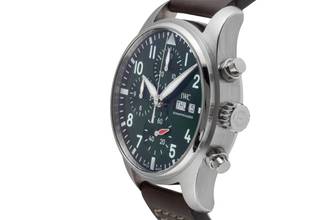 Thumbnail von IWC Fliegeruhr Chronograph Pilot Chronograph Green Stahl Automatik Herrenuhr Ref. IW388103 B&P 2021