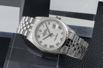 Thumbnail von Rolex Datejust 36 Stahl / Weissgold Automatik Herrenuhr Ref. 16234 Klassiker