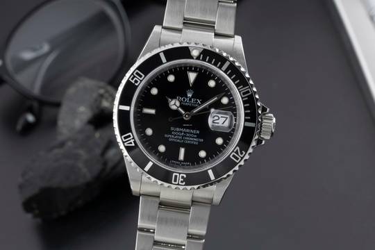  Rolex Submariner Date 1000ft Oyster Edelstahl Automatik Ref. 16610T B&P 2007 