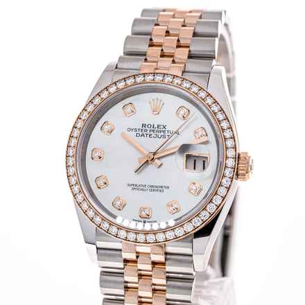 Rolex Datejust 36 Mother of Pearl – Factory Diamonds – 126281RBR – like NEW – 2025 Full Set 