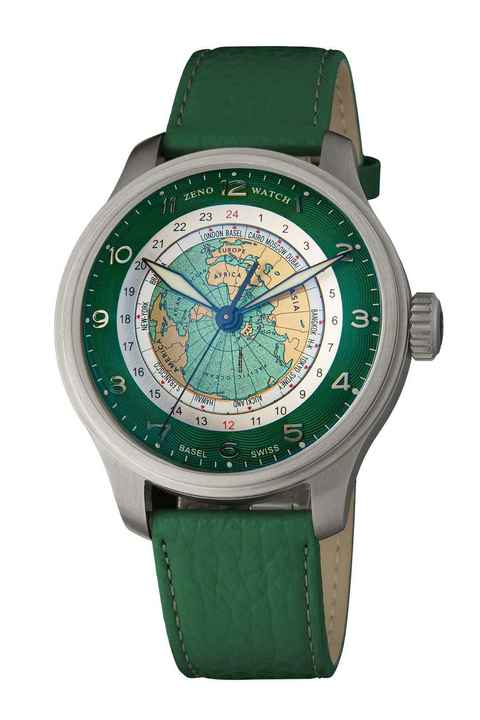  Zeno-Watch Basel OS Polar Worldtimer green 