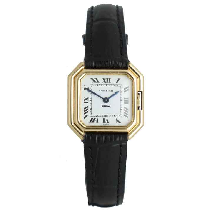  Cartier Ceinture 18K. YellowGold White Index 25mm 