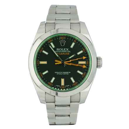 Rolex Milgauss Ref.116400GV Full Set Black Index 