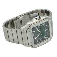 Thumbnail von Cartier Santos WSSA0062 Like New 99% Green Roman Dial