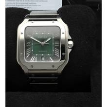 Thumbnail von Cartier Santos WSSA0062 Like New 99% Green Roman Dial