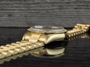 Thumbnail von Rolex Day-Date 36 Army Base / Bark / Borke / Diamond Bezel / String Diamond Dial Box & Zertifikat - Service 2025