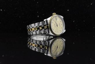 Thumbnail von Tudor Prince Date 74033 Champagne Diamond Linen Dial Automatik - 2017