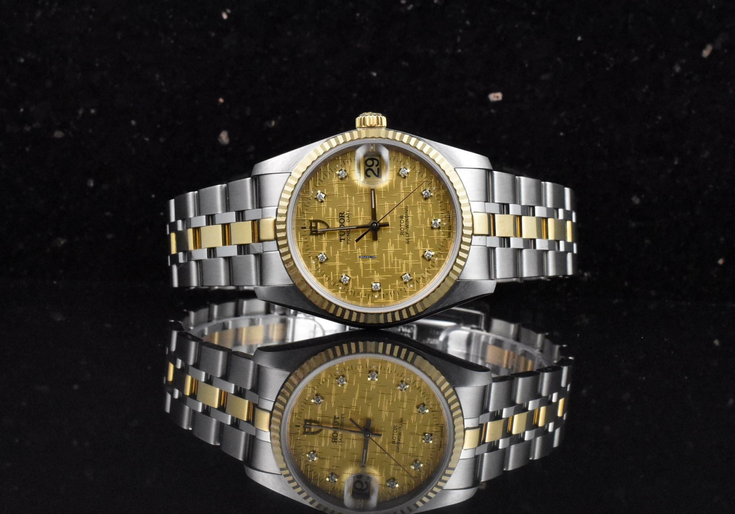 Tudor Prince Date 74033 NOS / UNGETRAGEN Stahl Gold Automatik 2016 Full Set