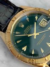 Thumbnail von Rolex Datejust Turn-O-Graph 36mm Vintage 1956 Custom Green Dial Thunderbird Turn-O-Graph Ref 6609 SOLID GOLD 6609