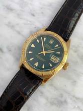 Thumbnail von Rolex Datejust Turn-O-Graph 36mm Vintage 1956 Custom Green Dial Thunderbird Turn-O-Graph Ref 6609 SOLID GOLD 6609
