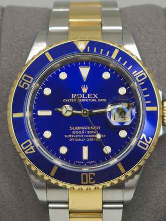  Rolex Submariner Date Blue Superluminova Dial 