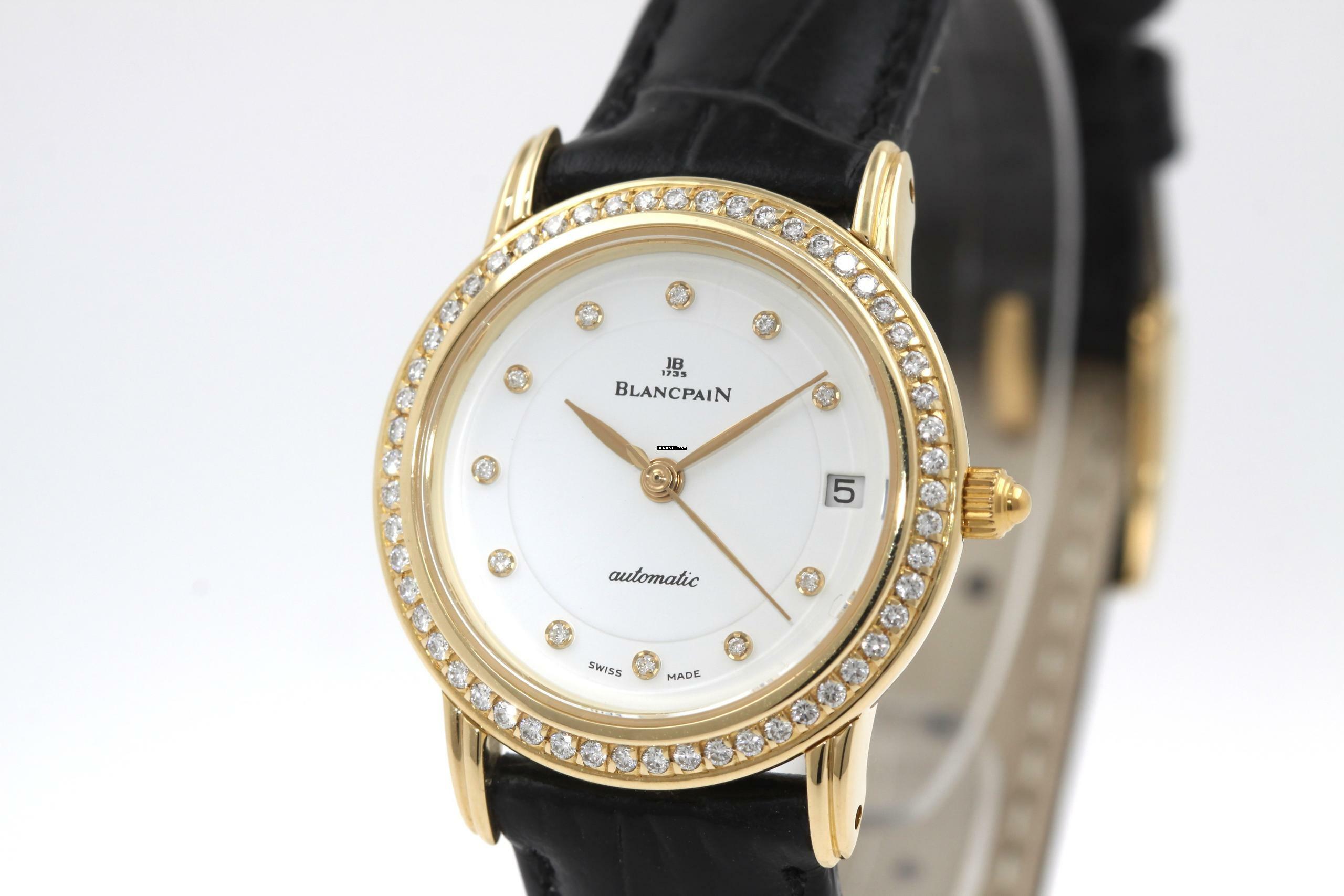 Blancpain Villeret Automatic Ladies 18K Gold from 1993 Diamond Bezel