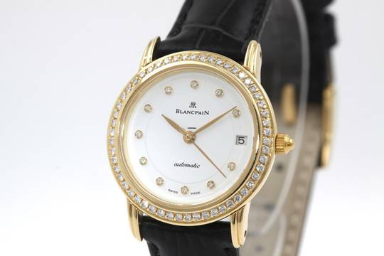 Blancpain Villeret Automatic Ladies 18K Gold from 1993 Diamond Bezel