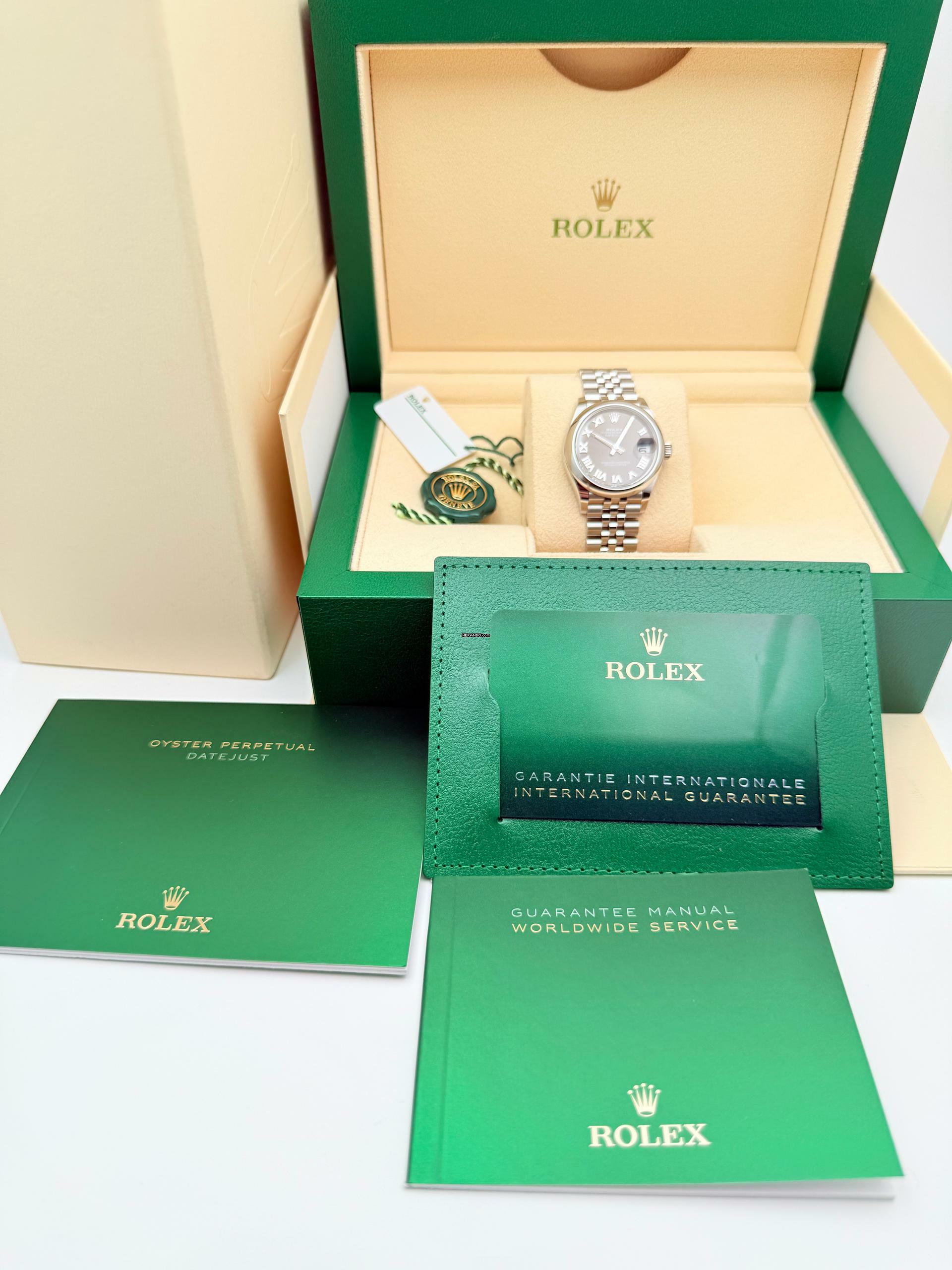 Thumbnail von Rolex Datejust 31 Choco Dial top conditions Full Set 2023 Austria