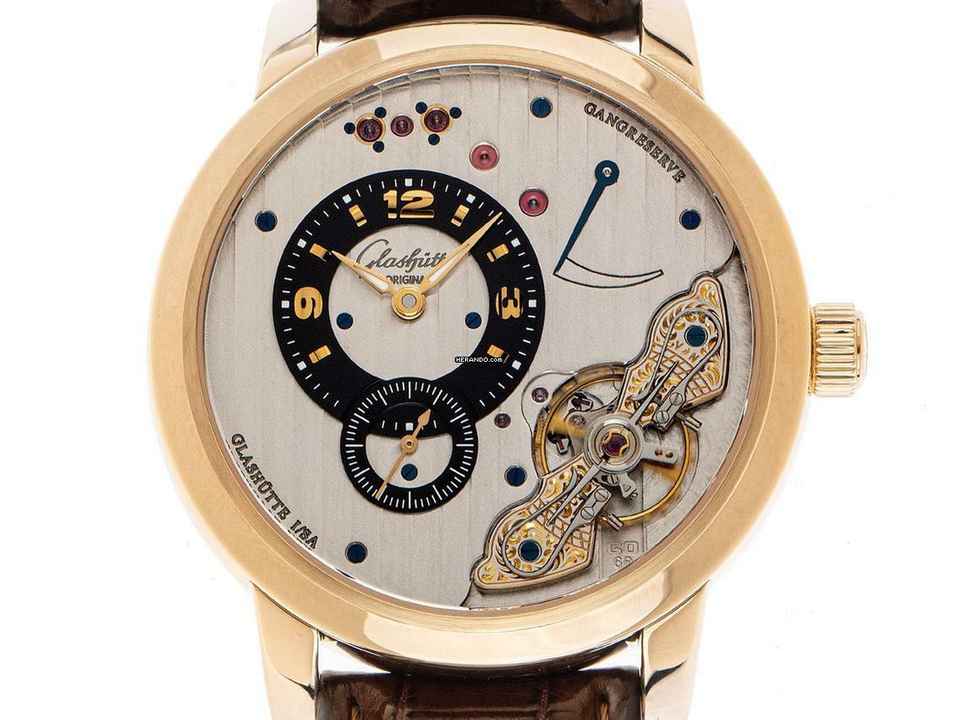  Glashütte Original PanoInverse XL Ref.66-01-01-01-05 original Box wie Neu Vintage 