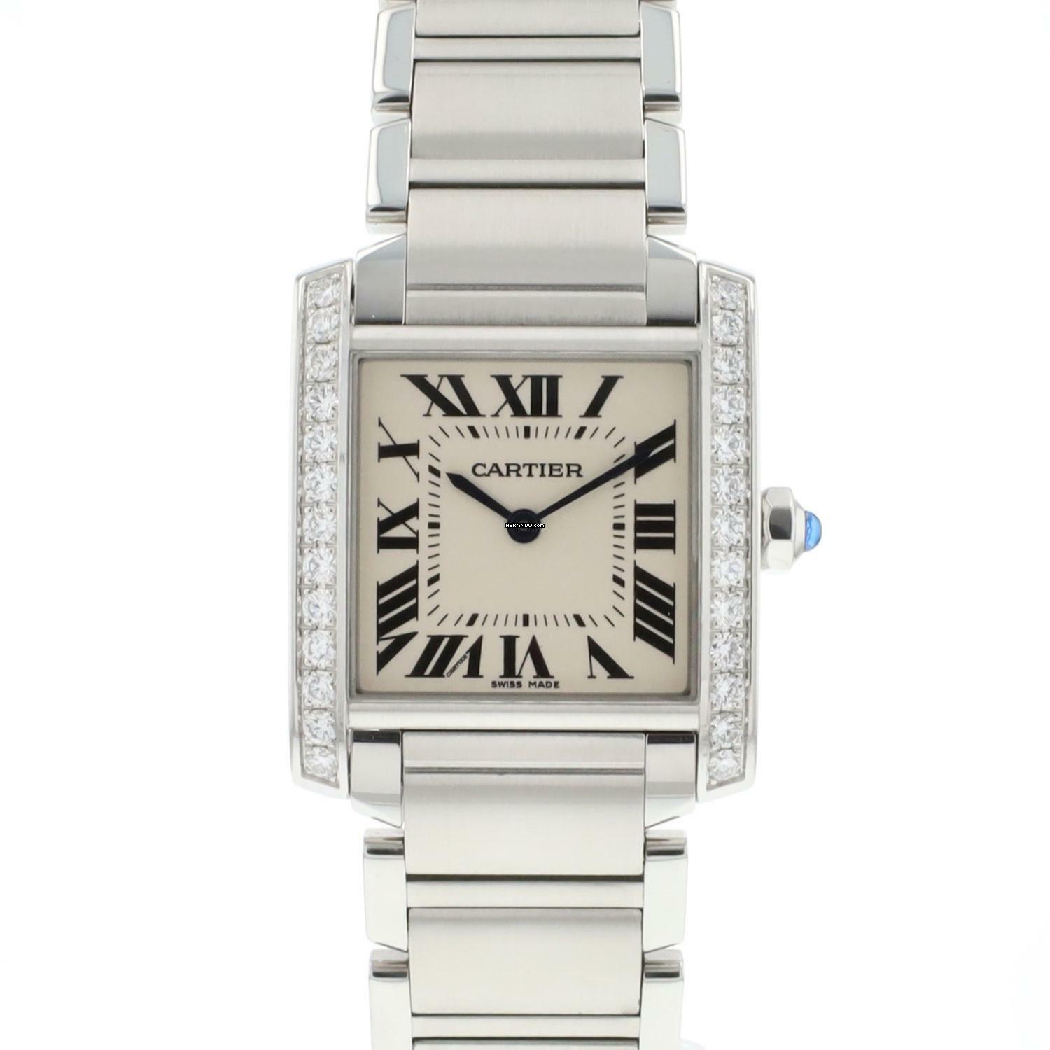Cartier Tank Française Steel MM Diamonds