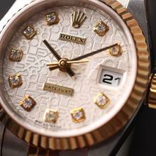 Thumbnail von Rolex Lady-Datejust 26 Jubilee Fluted Steel Gold White Diamond Logo Dial