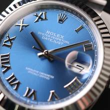 Thumbnail von Rolex Datejust 41 Fluted Oyster Azzuro Blue Roman Dial NEW '25