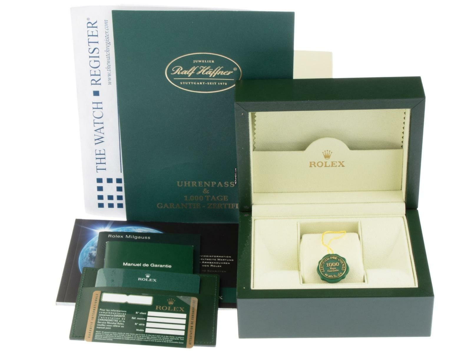 Rolex Milgauss Ref.116400GV 2007 LC 100 Full Set wie Neu Vintage