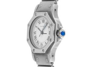 Thumbnail von Cartier Santos Octagon PM Kleines Modell Ref.0906 1979 Full Set sehr gut Vintage