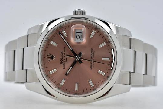  Rolex Oyster Perpetual Lady Date 115200 Salmon Rose Rosa Dial 34mm Lady Date 