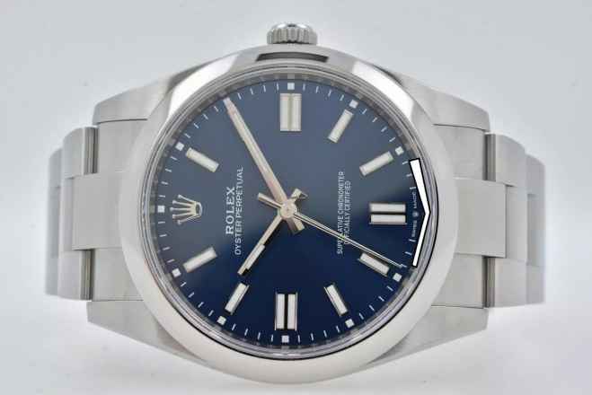  Rolex Oyster Perpetual 41 Automatik 124300 Blue Dial Blau 