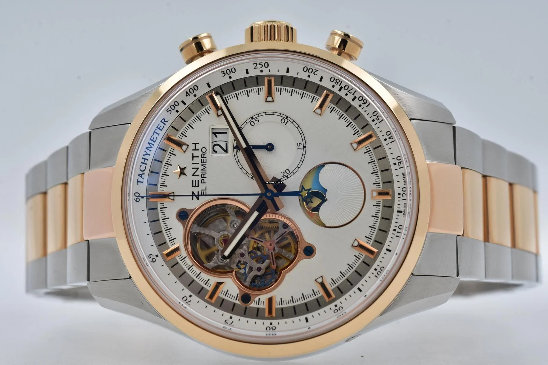  Zenith El Primero Chronomaster Open Grande Date Steel Gold 18k 51.2160.4047/01.M2160 