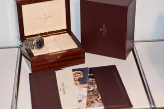 Thumbnail von Patek Philippe Nautilus Blue Dial Stahl Steel 3800 Vintage 1997 Full Set LC100