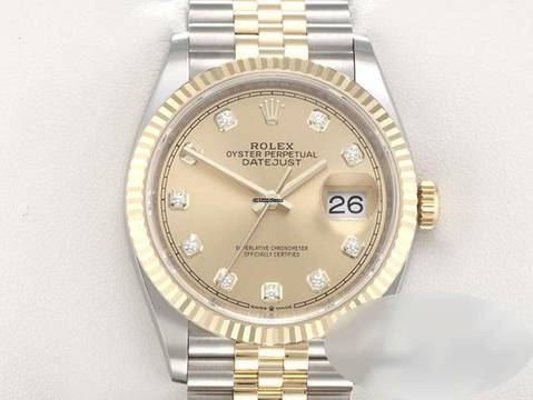  Rolex Datejust 36 36mm 126233 Stahl Gelbgold 750 Diamanten Automatik Gold 