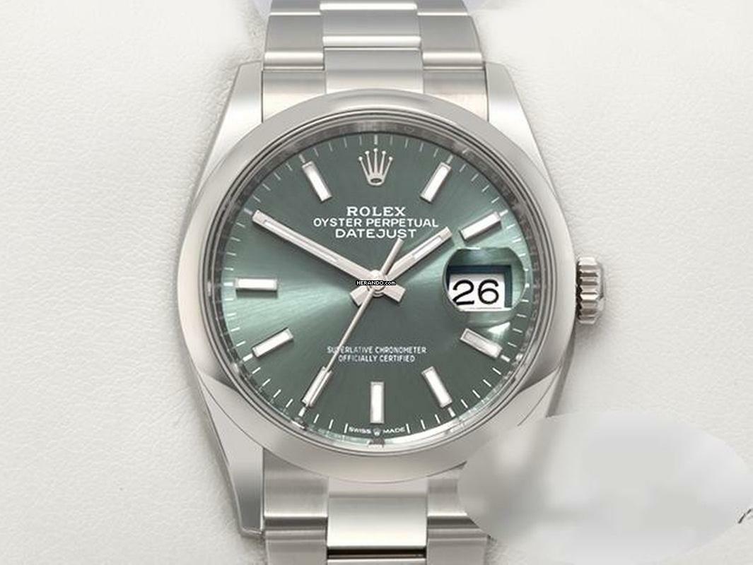 Rolex Datejust 36 36mm 126200 2023 Edelstahl Automatik Herrenuhr Damenuhr Stahl