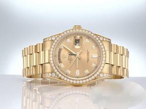 Thumbnail von Rolex Day-Date 36 36mm 118388 2010 Diamanten Gelbgold 750 Automatik Gold