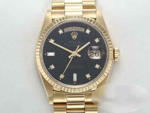  Rolex Day-Date 36 36mm 18238 1996 Lc100 Diamanten Gelbgold 750 Automatik 18kt Yellow Gold President-band Chronometer Oyster 
