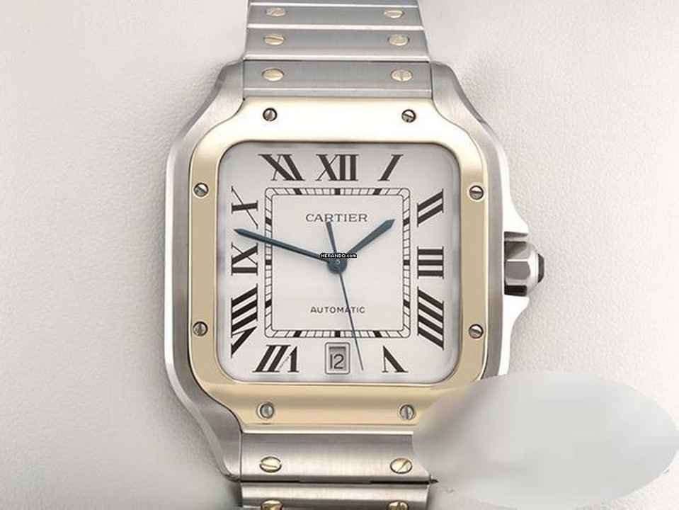  Cartier Santos Großes Modell W2sa0006 2018 Edelstahl Gelbgold 750 Automatik 