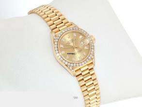 Thumbnail von Rolex Lady-Datejust Gelbgold 750 1994 Lc100 Diamanten Brillanten Automatik Gold Damen