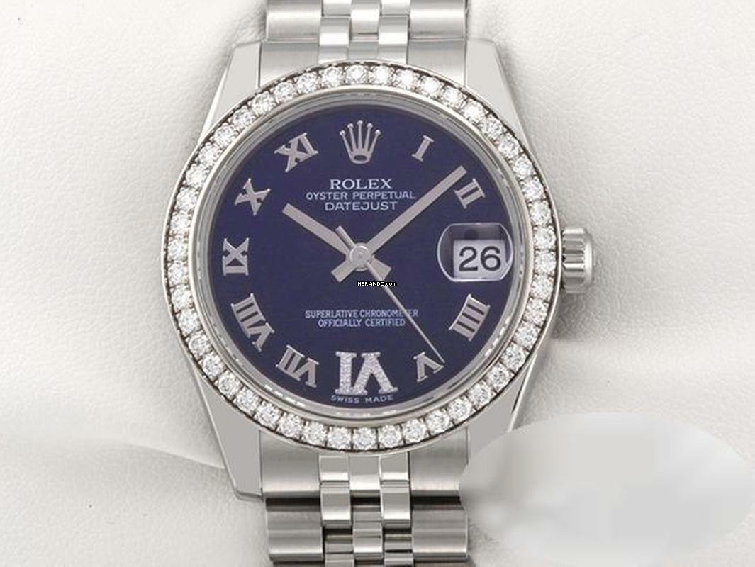 Rolex Datejust 31 31mm 178384 2017 Stahl Weissgold 750 Diamanten Automatik