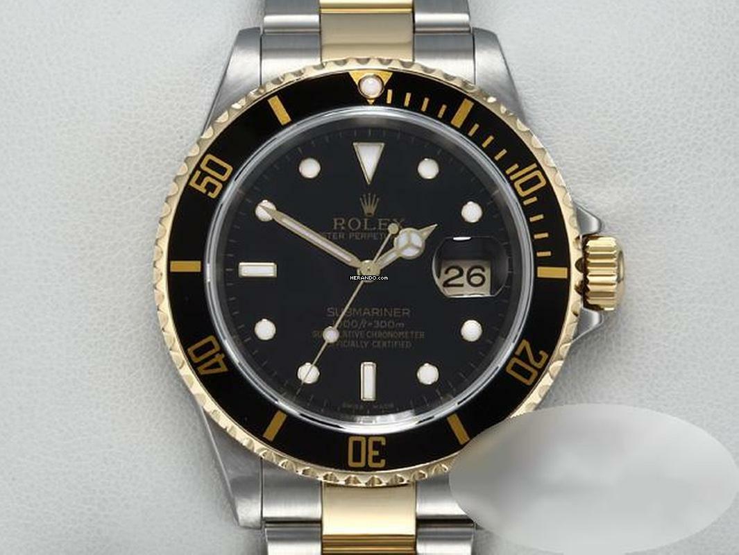 Rolex Submariner Date 40mm 16613 T 2005 Edelstahl Gelbgold 750 Automatik Stainless Steel 18kt Yellow Gold Oyster-band Chronometer Black Dial