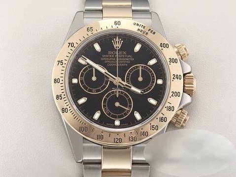  Rolex Daytona 116523 Stahl Gelbgold 750 2008 Rehaut Chronograph Automatik Stainless Steel 18kt Yellow Gold Oyster-band Chronometer Black Dial 