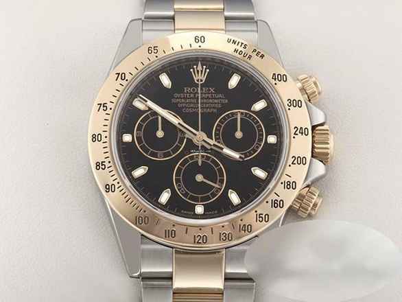  Rolex Daytona 116523 Stahl Gelbgold 750 2008 Rehaut Chronograph Automatik Stainless Steel 18kt Yellow Gold Oyster-band Chronometer Black Dial 