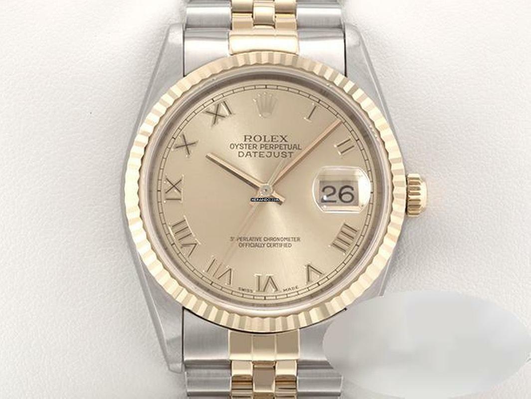 Rolex Datejust 36 36mm 16233 1996 Stahl Gelbgold 750 Automatik Stainless Steel 18kt Yellow Gold Jubilé-band Chronometer Oyster
