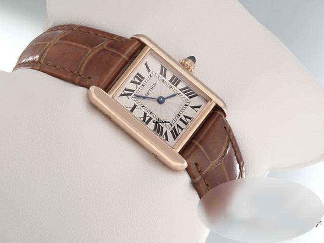 Cartier Tank Louis Cartier Kleines Modell Rosegold 750 Wgta0010 2022 Handaugzug Gold