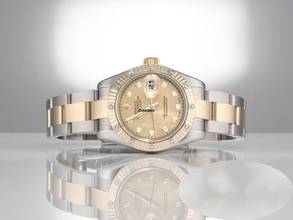 Thumbnail von Rolex Lady-Datejust 179313 Stahl Gelbgold 750 Goldust Diamanten Automatik Gold