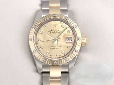  Rolex Lady-Datejust 179313 Stahl Gelbgold 750 Goldust Diamanten Automatik Gold 