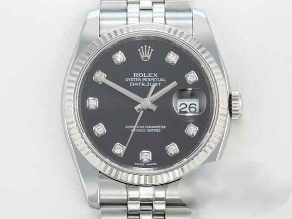  Rolex Datejust 36 36mm 116234 2016 Stahl Weissgold 750 Diamanten Automatik Gold 