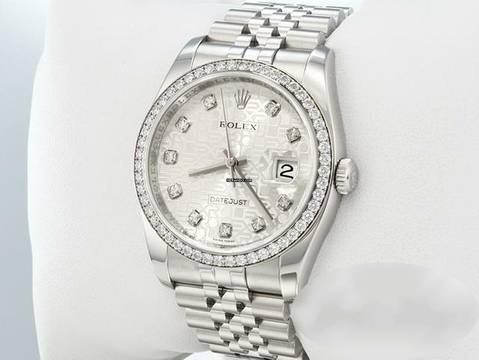  Rolex Datejust 36 36mm 116244 2018 Stahl Weissgold 750 Diamanten Automatik 