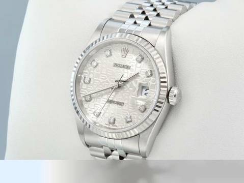  Rolex Datejust 36 36mm 16234 2001 Stahl Weissgold 750 Diamanten Automatik 