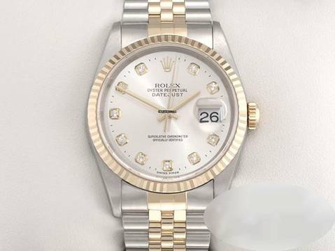  Rolex Datejust 36 36mm 16233 2001 Diamanten Stahl Gelbgold 750 Automatik Gold 