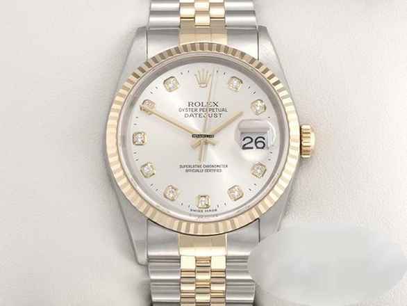  Rolex Datejust 36 36mm 16233 2001 Diamanten Stahl Gelbgold 750 Automatik Gold 