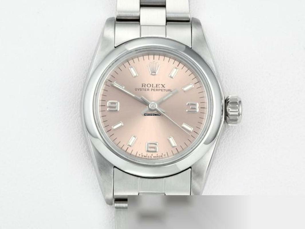 Rolex Oyster Perpetual 26 Lady Oyster Perpetual 26mm Edelstahl Automatik Stahl Damen Stainless Steel Oyster-band