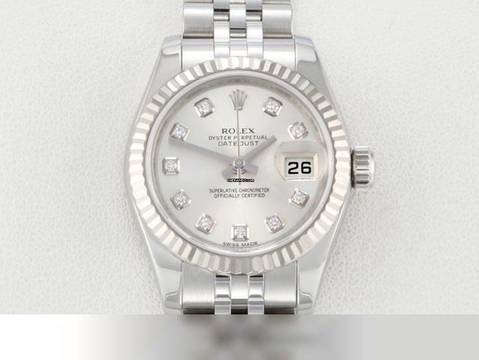  Rolex Lady-Datejust Stahl Weissgold 750 179174 Diamanten Automatik Stainless Steel 18kt White Gold Jubilé-band Chronometer Oyster 